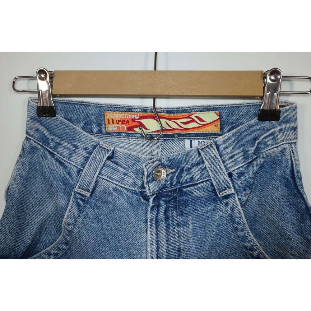JNCO Jeans Shorts Flamehead Baggy Skater Y2k Youth 25 - Picture 3 of 9